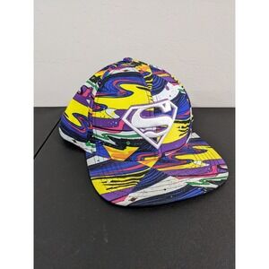 Superman DC Comics Six Flags RARE Snapback‎ Hat Emboidered - Fresh Prince Style